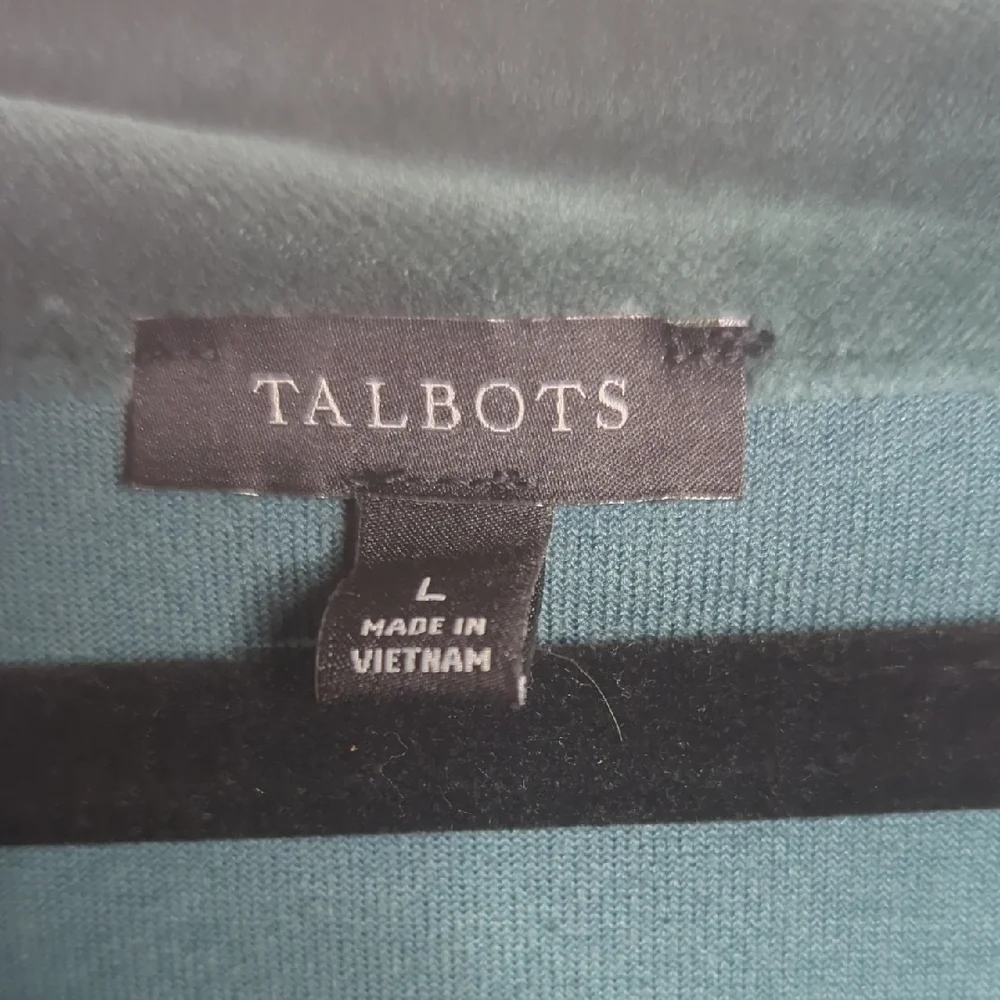 Talbots Green Velvet Cowlneck‎ Blouse Large *See Last 2 Pics For Actual Color* - Picture 2 of 7